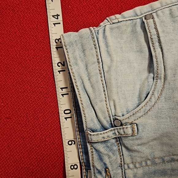 RSQ Jeans sunset high rise size 7 rolled raw cuffed hem 5 pockets EUC - Picture 4 of 14